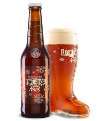 La Licorne Noël et son fameux verre botte – Bière Actu